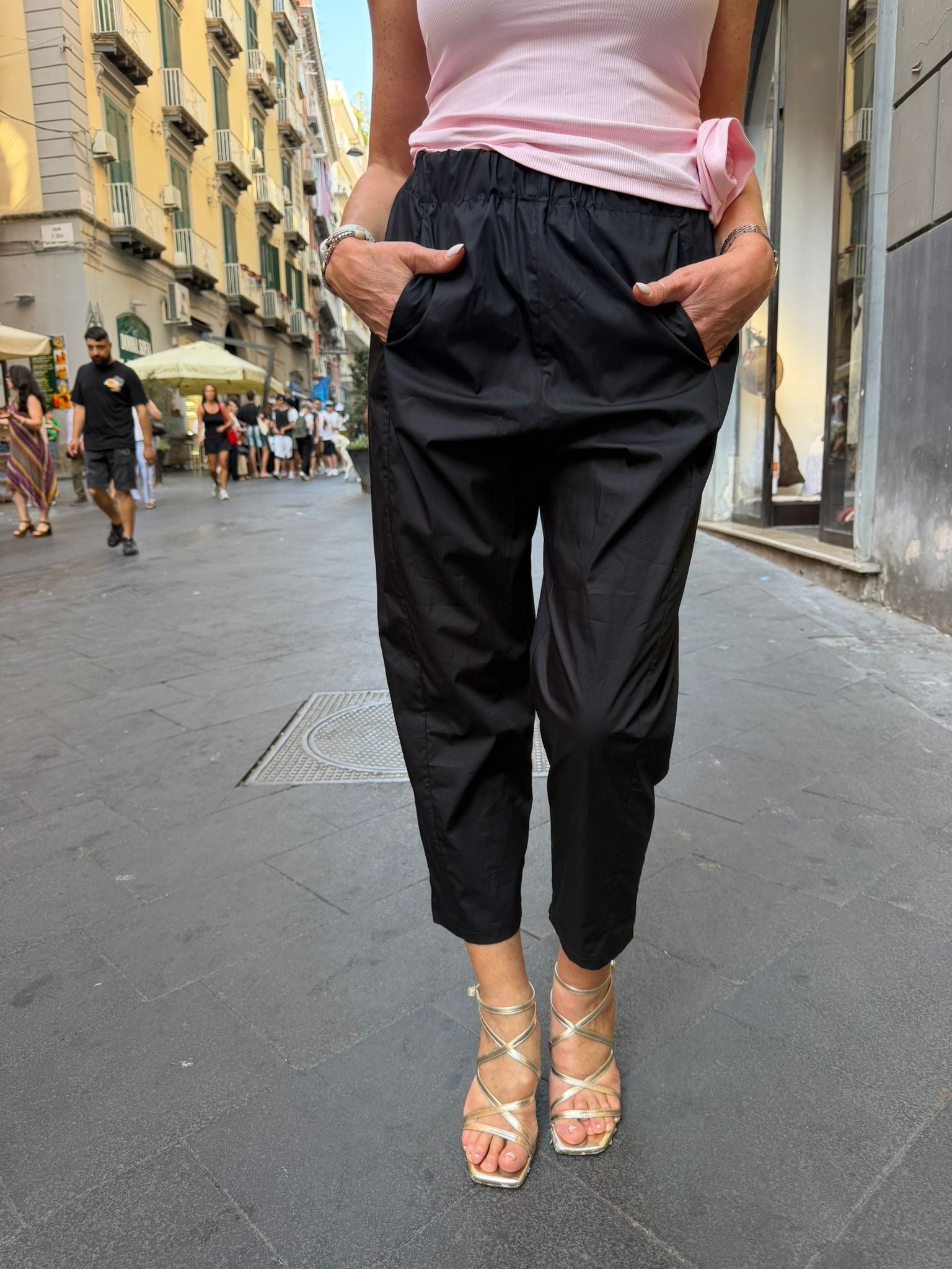 Pantalone con elastico in cotone Imperial