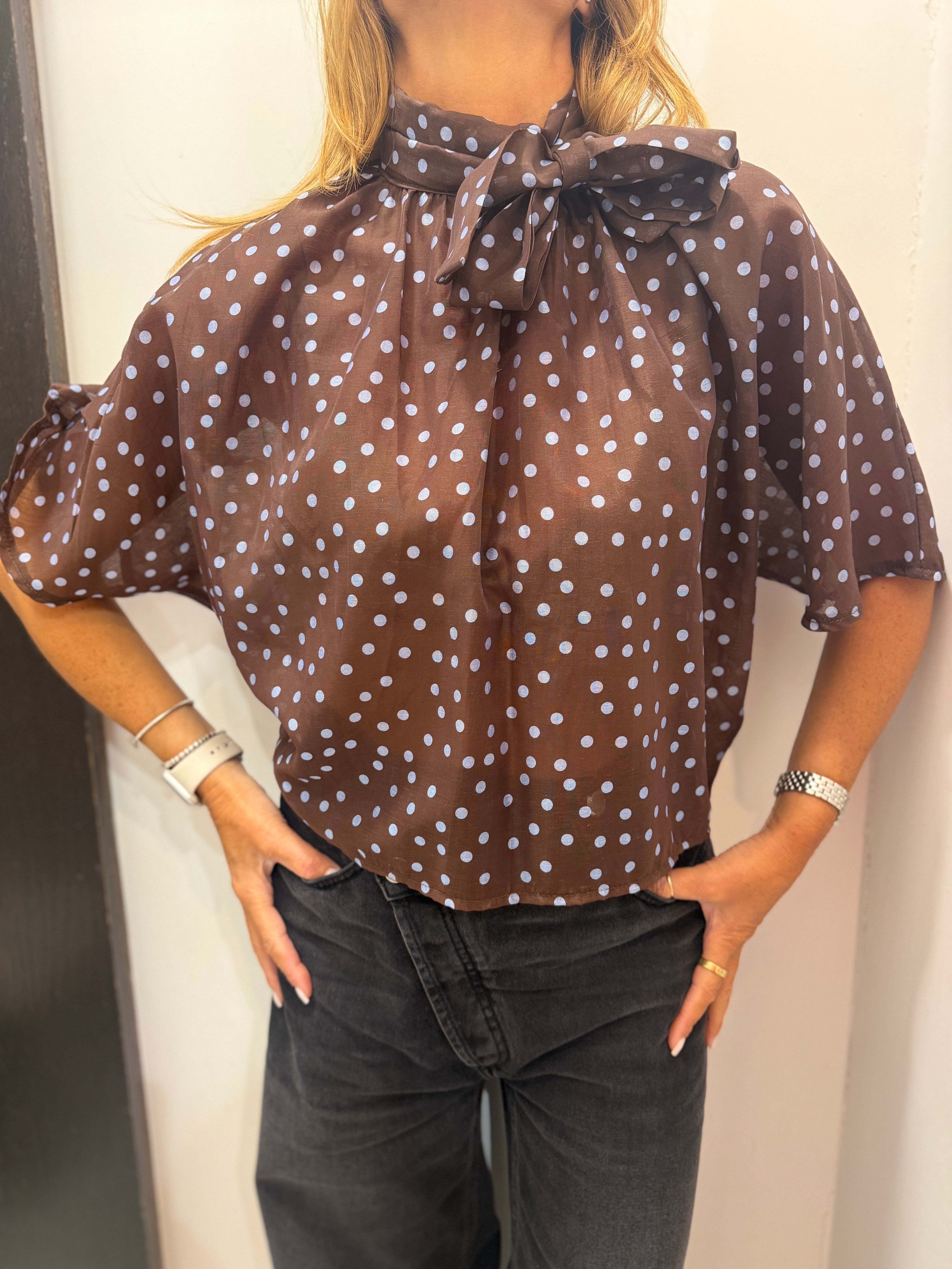 Camicia fantasia con fiocco Emisphere