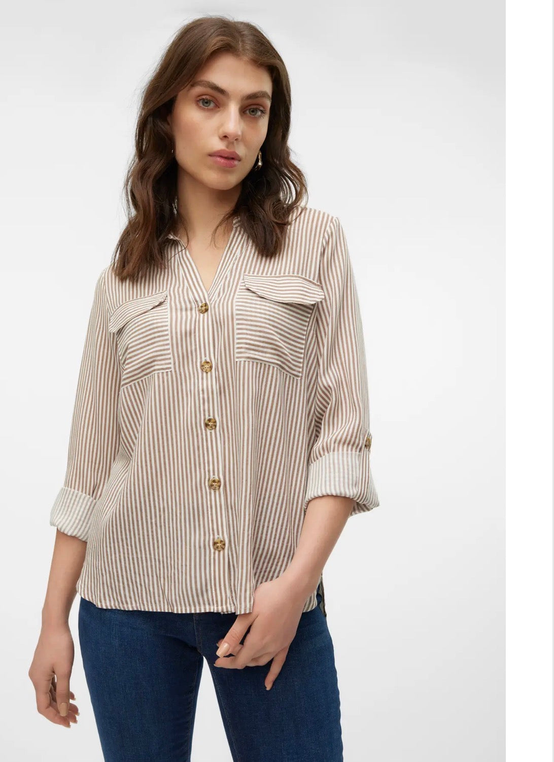 Camicia bumpy con polsini regolabili Vero Moda