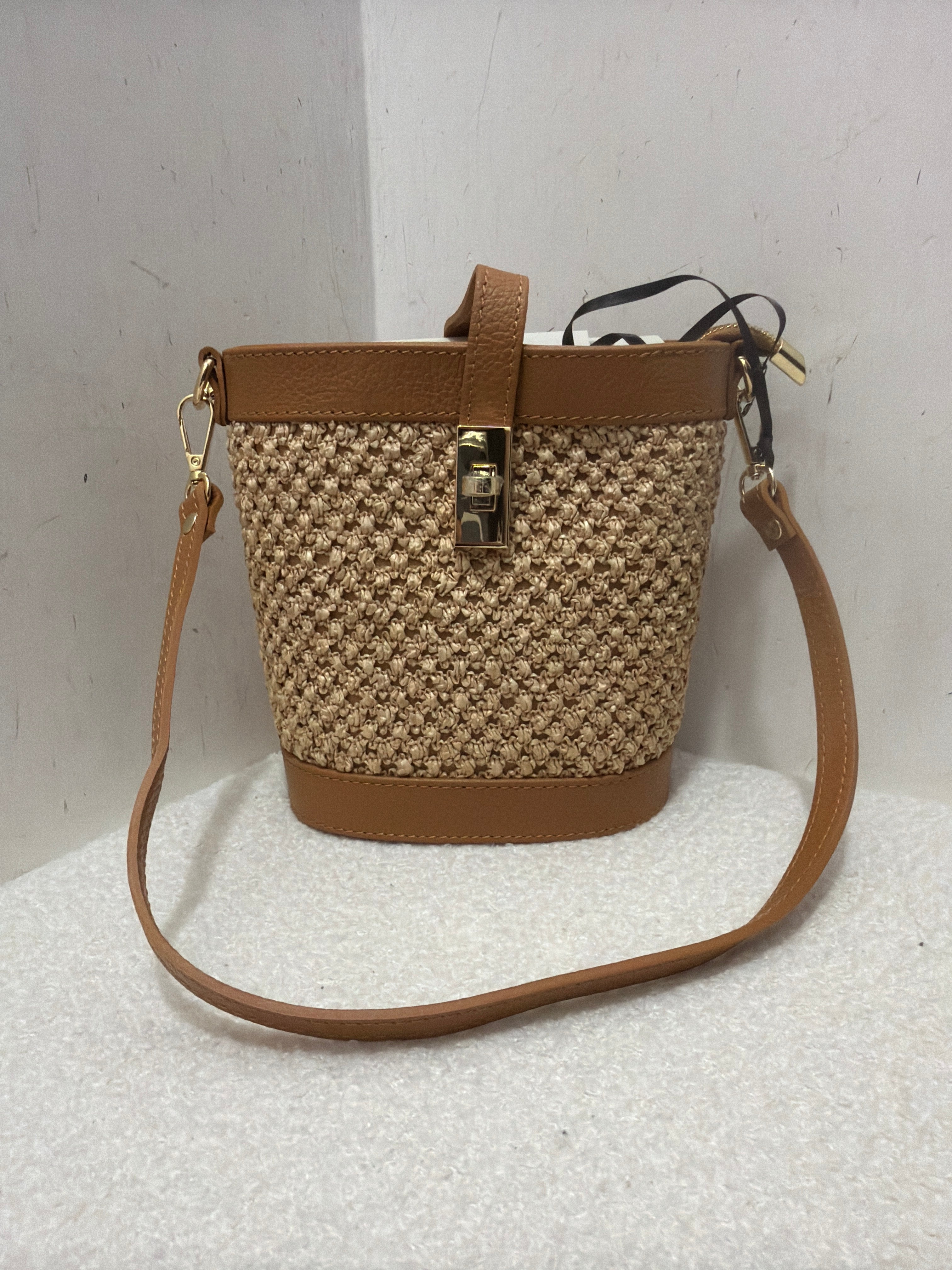 Borsa secchiello in rafia Emisphere