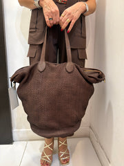 Borsa in pelle intrecciata Emisphere