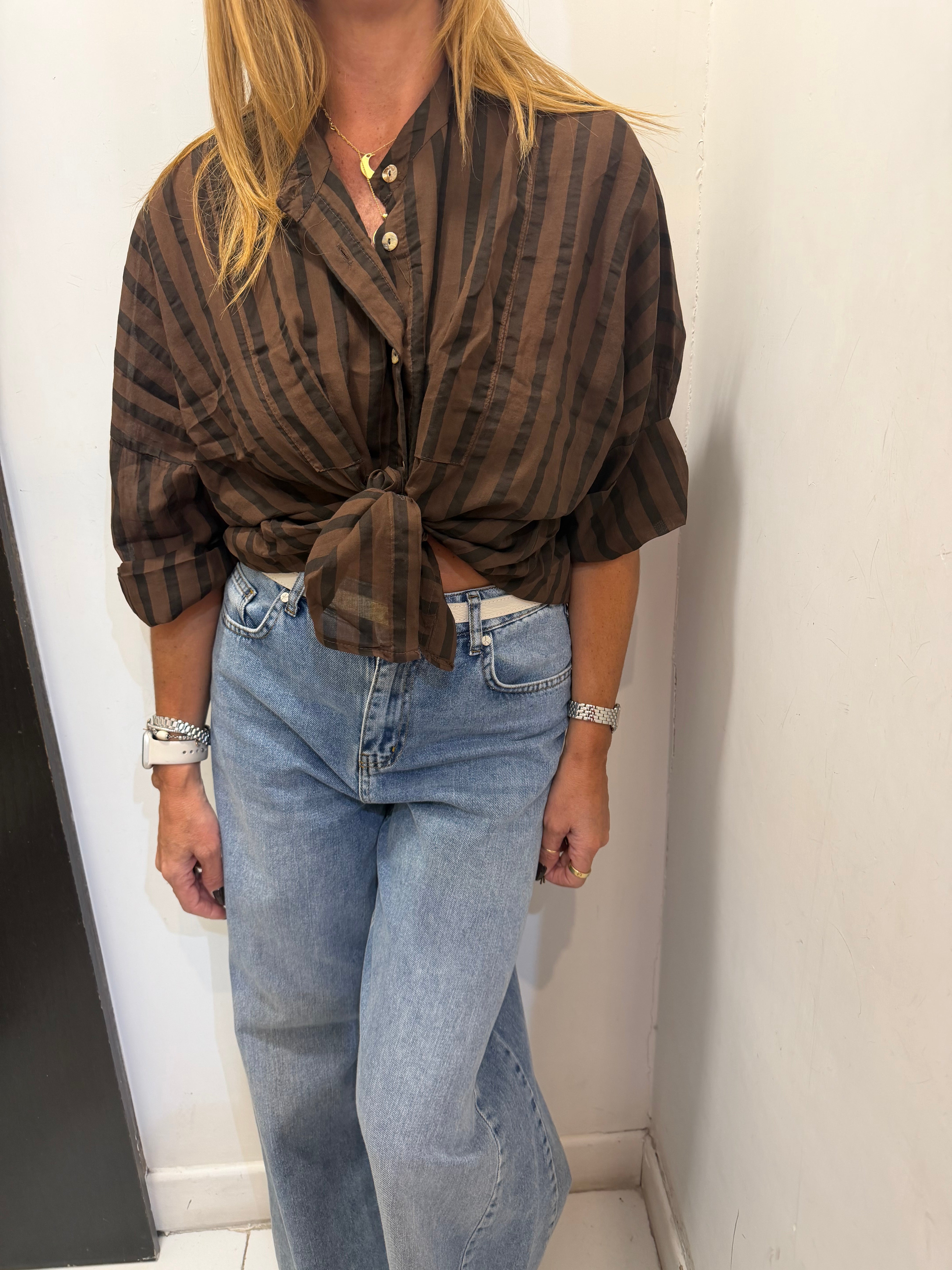 Camicia collo alla coreana modello serafino Emisphere