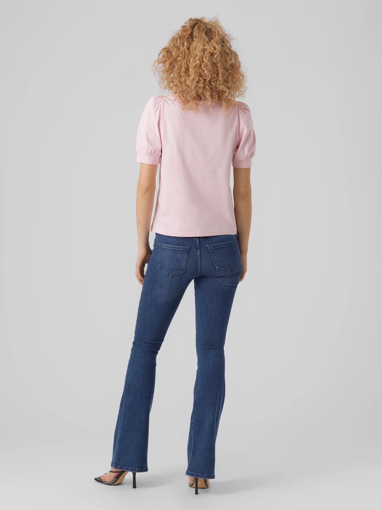 T-shirt con maniche a sbuffo Vero Moda