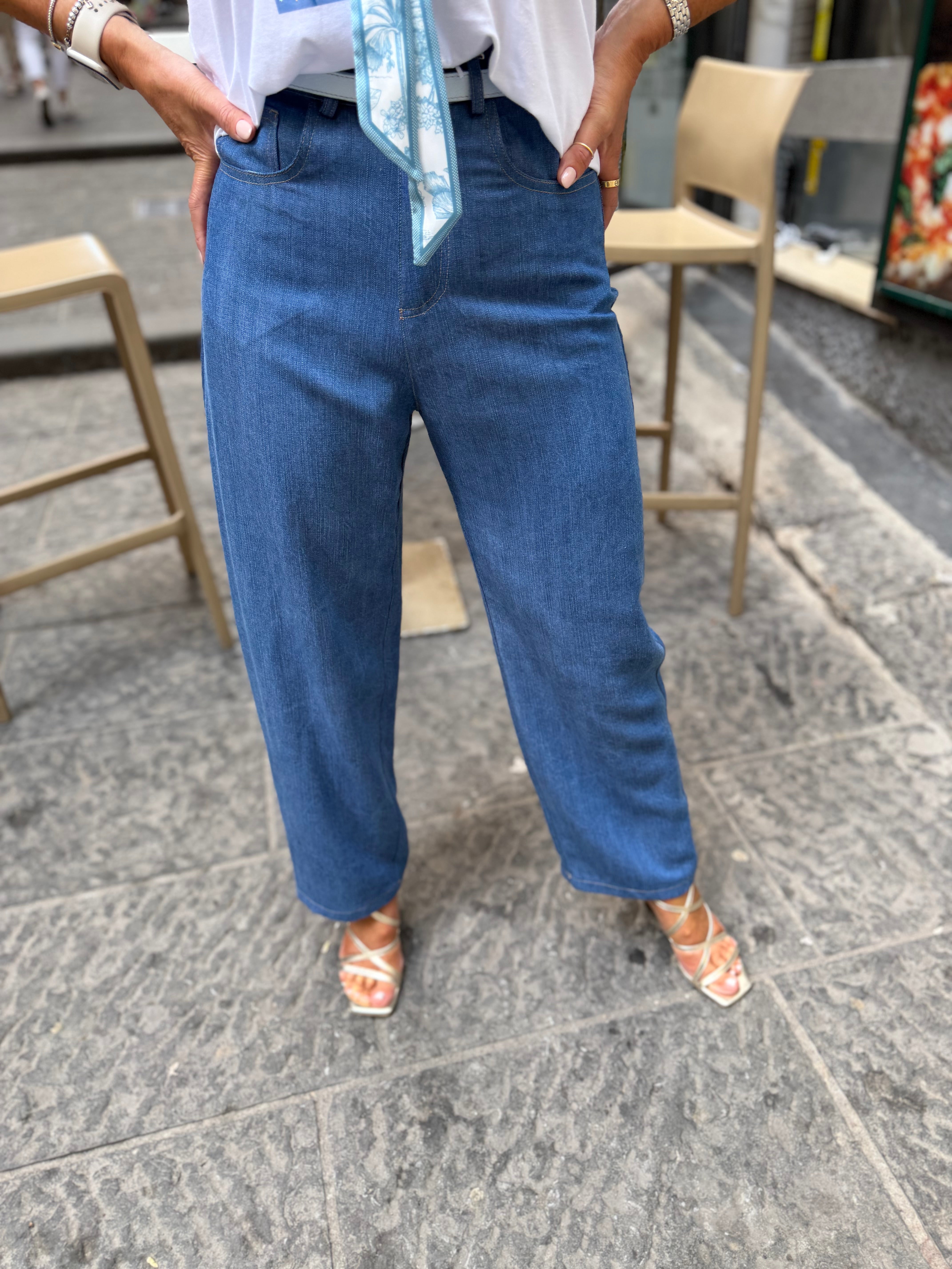 Pantaloni effetto jeans chambray Imperial