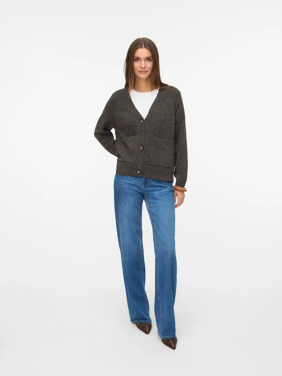 Cardigan Donna in Maglia con Bottoni Vero Moda