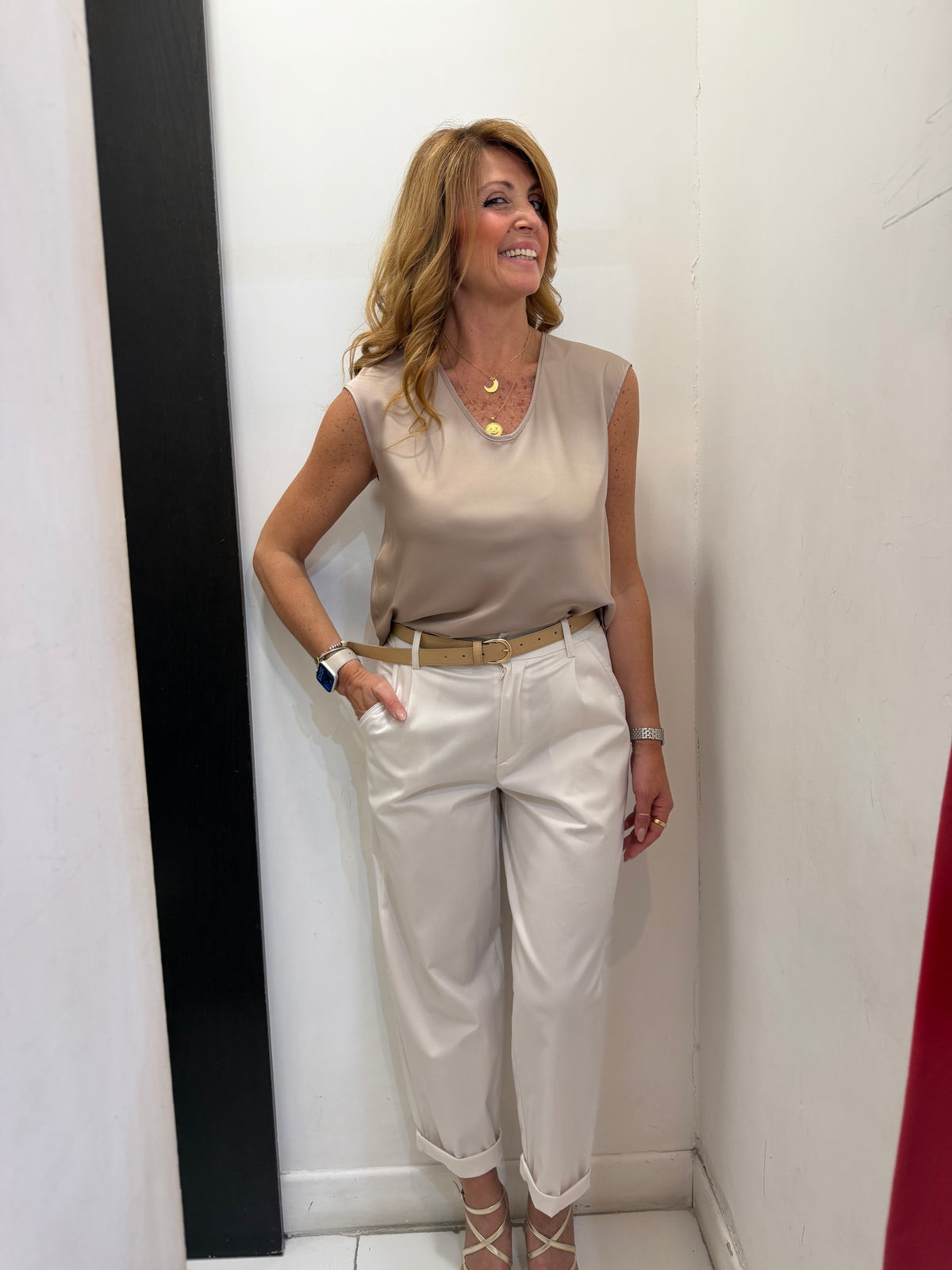 Blusa scollo tondo con manica ad aletta Imperial