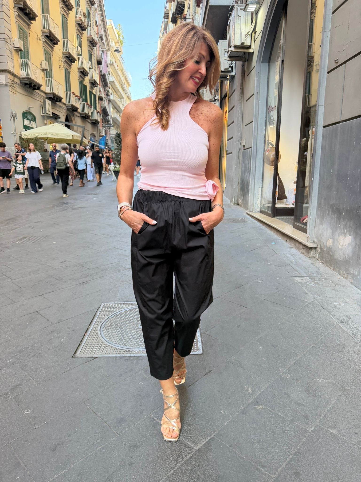 Pantalone con elastico in cotone Imperial