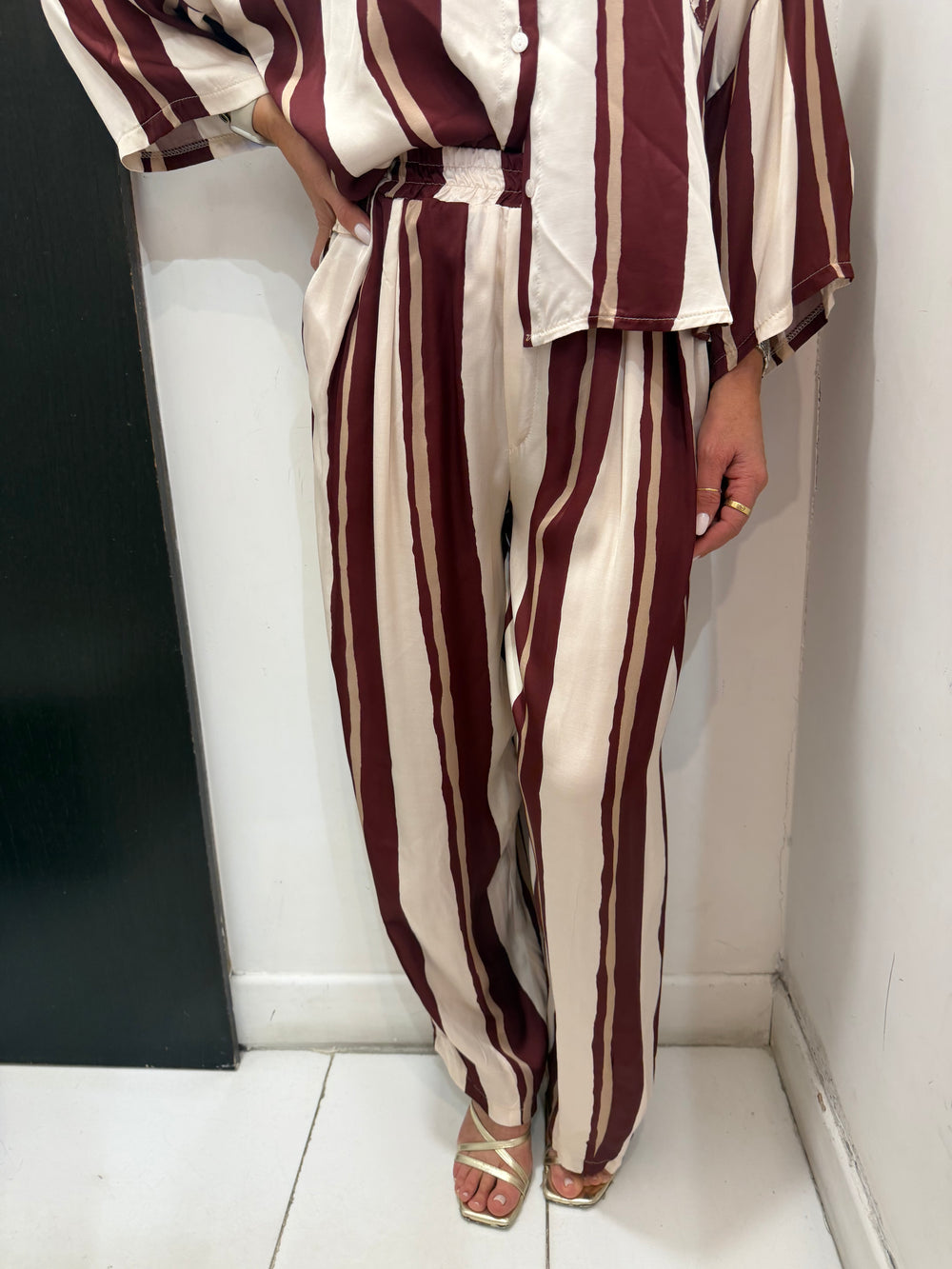 Pantalone fantasia rigata Emisphere