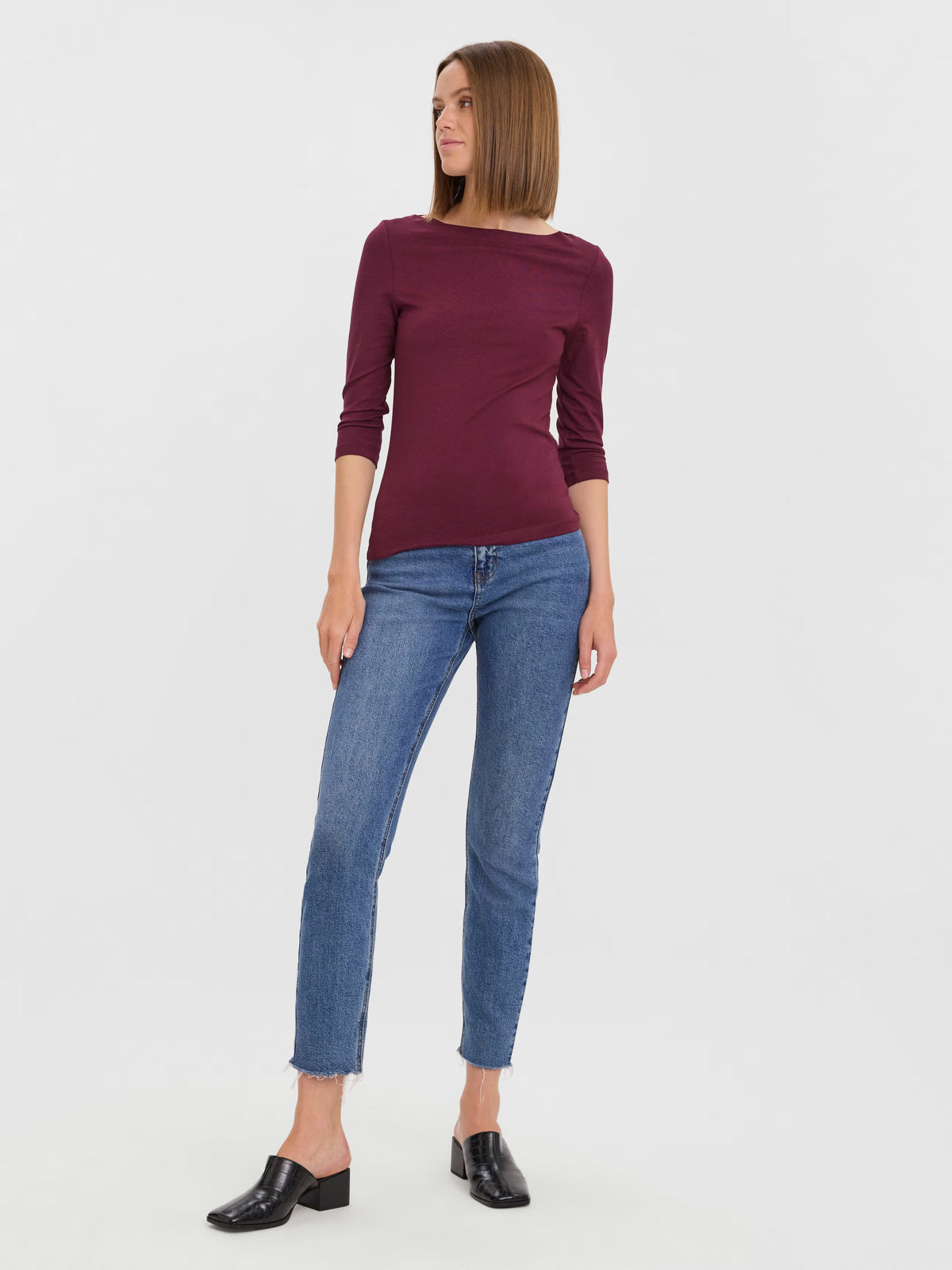 Maglia scollo a barca manica 3/4 Vero Moda