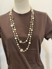 Collana con perle e margherite Emisphere