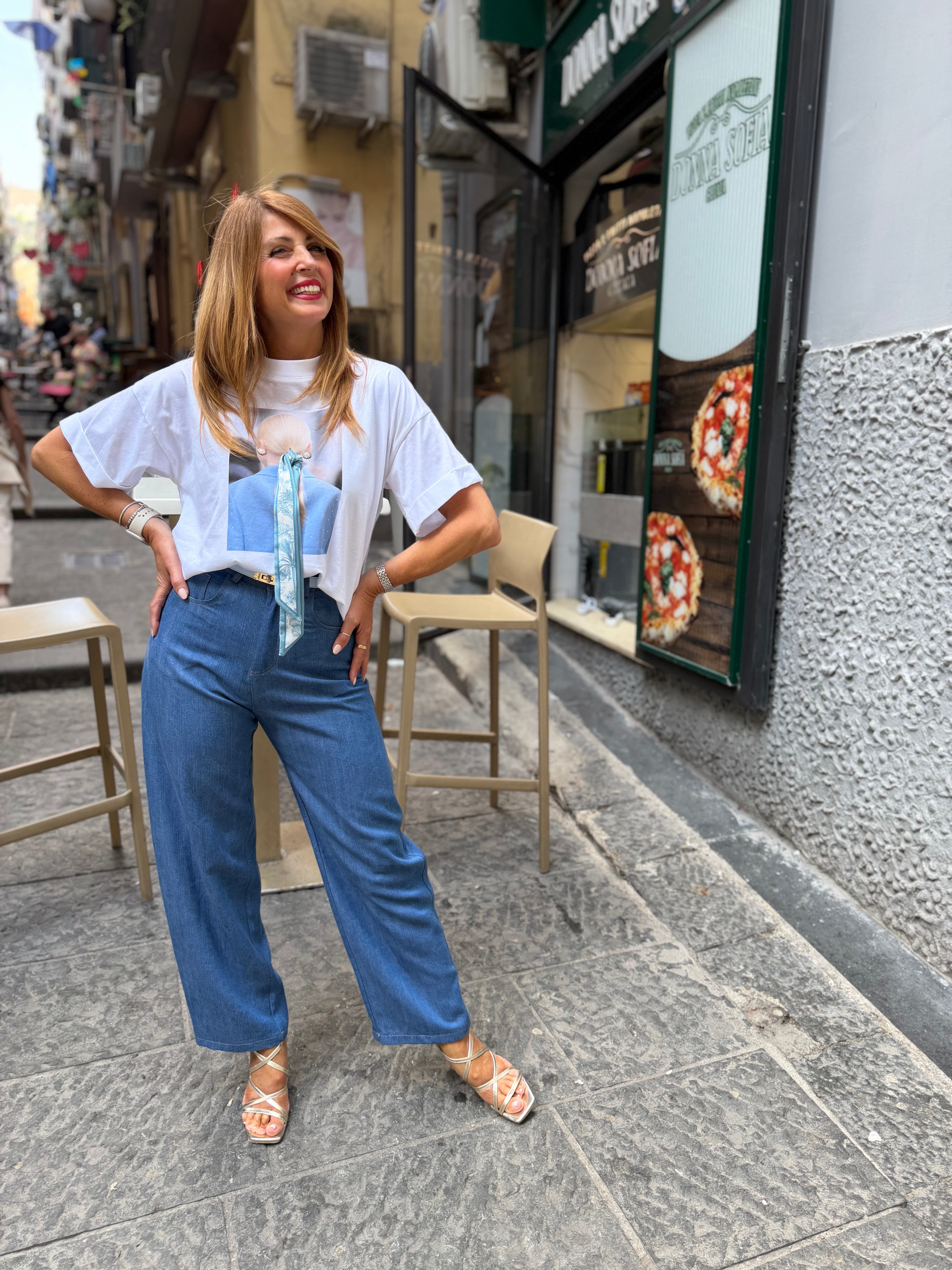 Pantaloni effetto jeans chambray Imperial