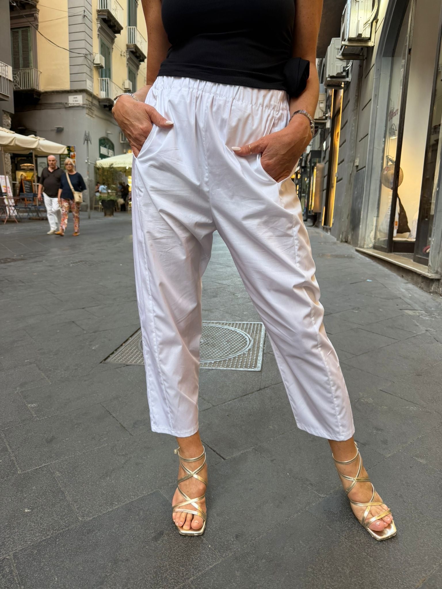 Pantalone con elastico in cotone Imperial