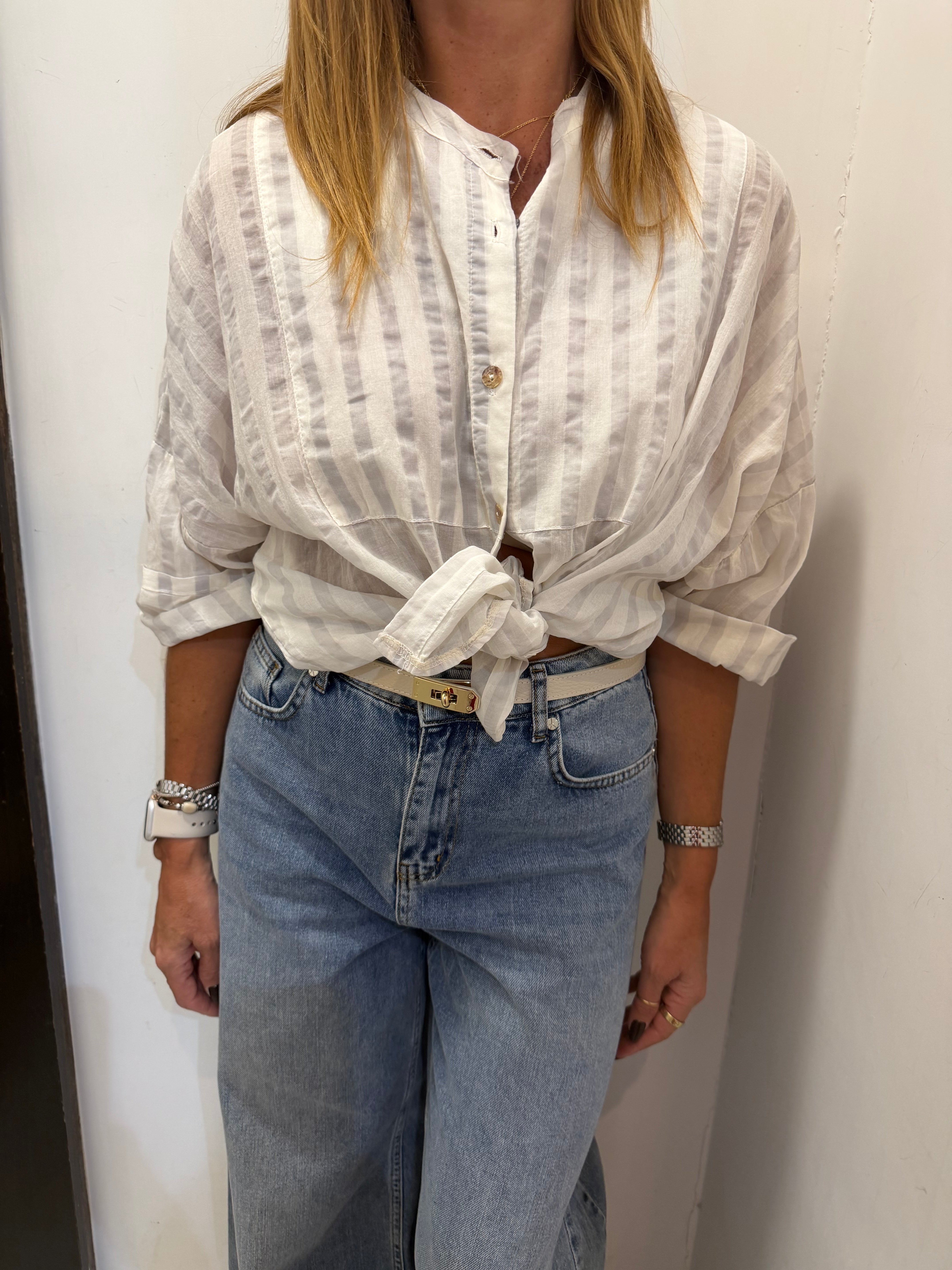 Camicia collo alla coreana modello serafino Emisphere
