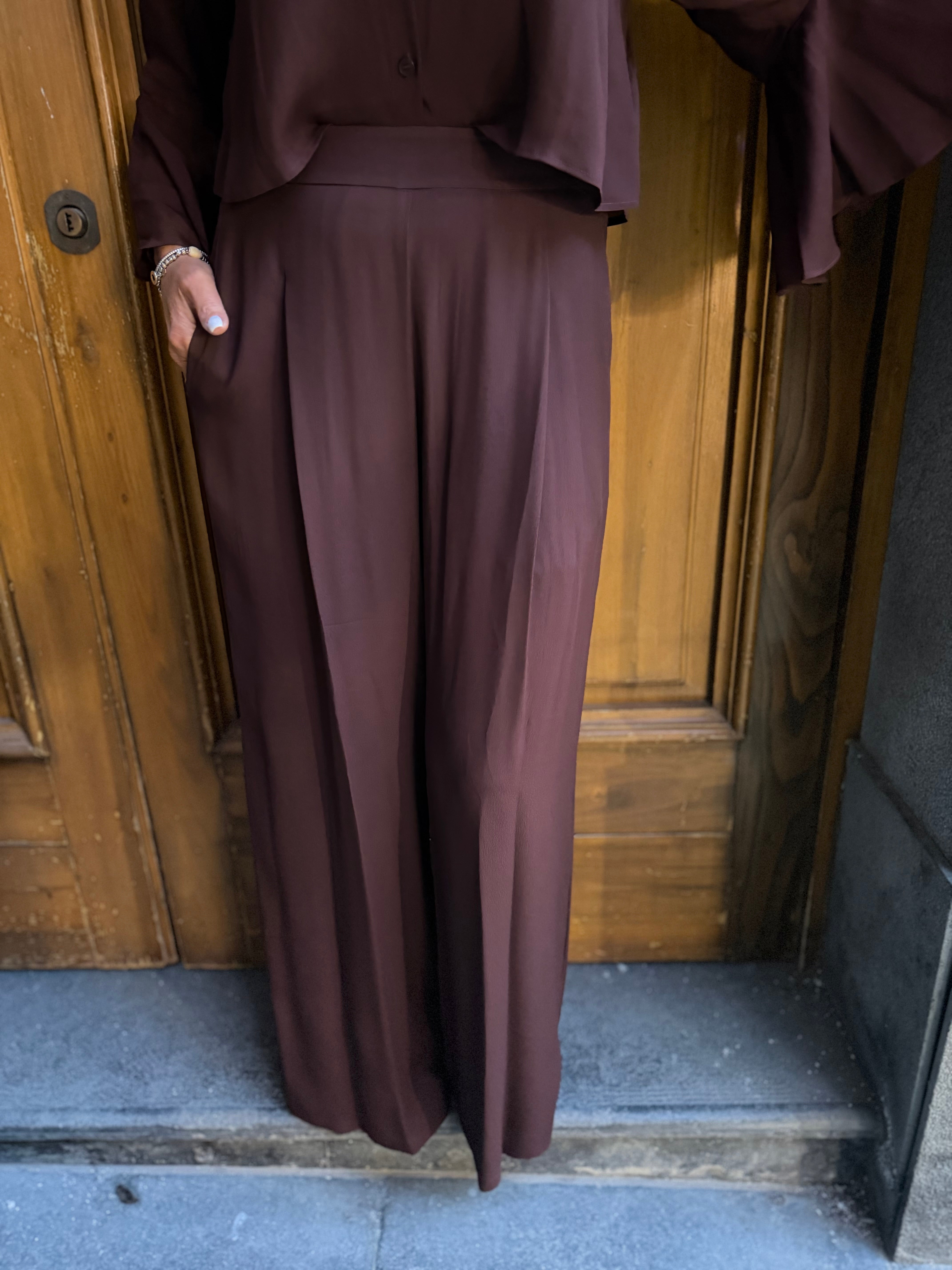 Pantalone fluido con elastico in vita Kaos Donna