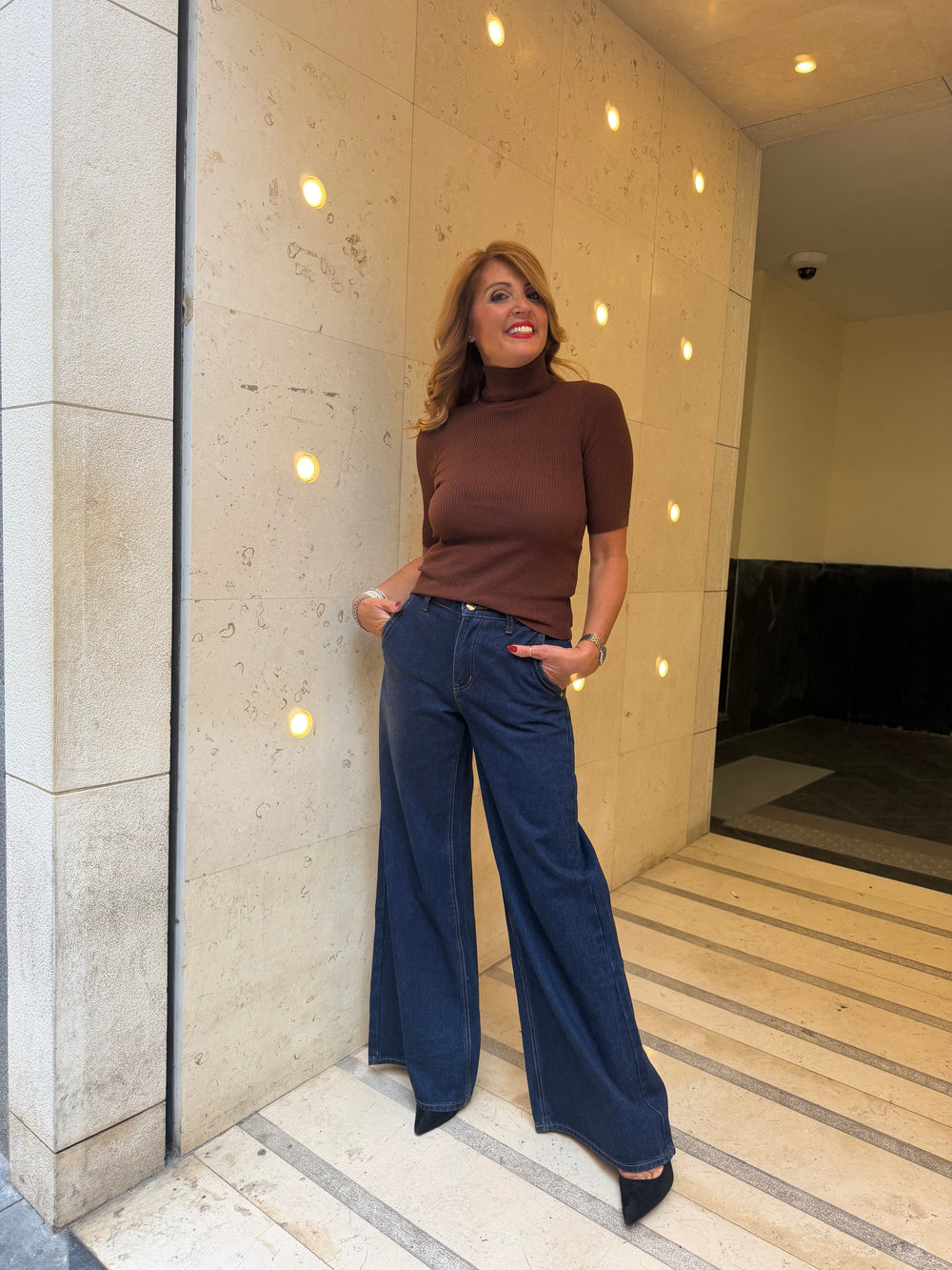 Dolcevita collo alto a costine Vero Moda