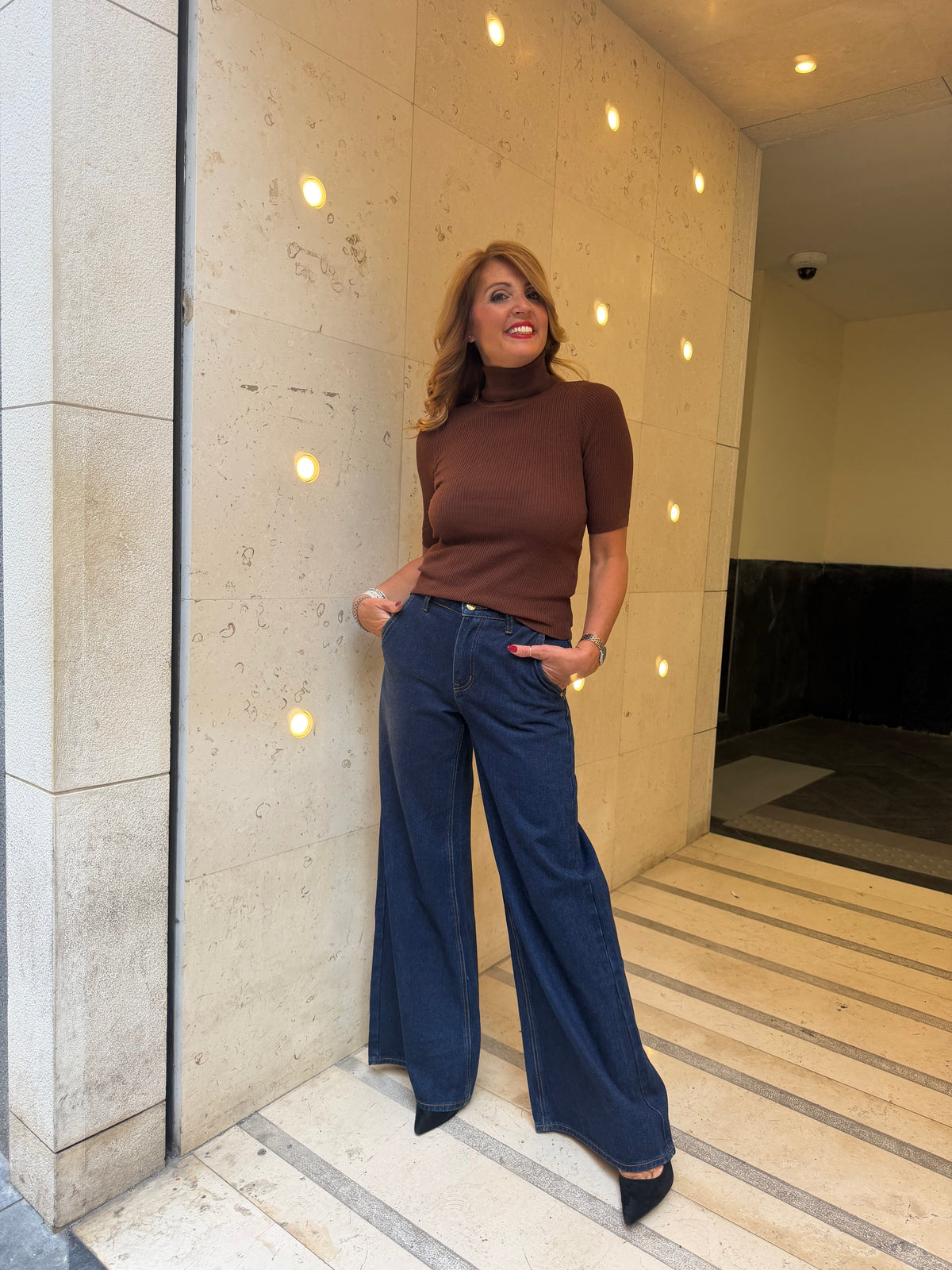 Dolcevita collo alto a costine Vero Moda