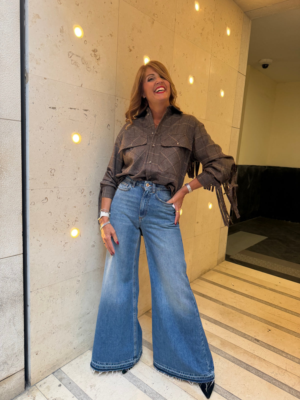 Camicia in lana con frange Icona