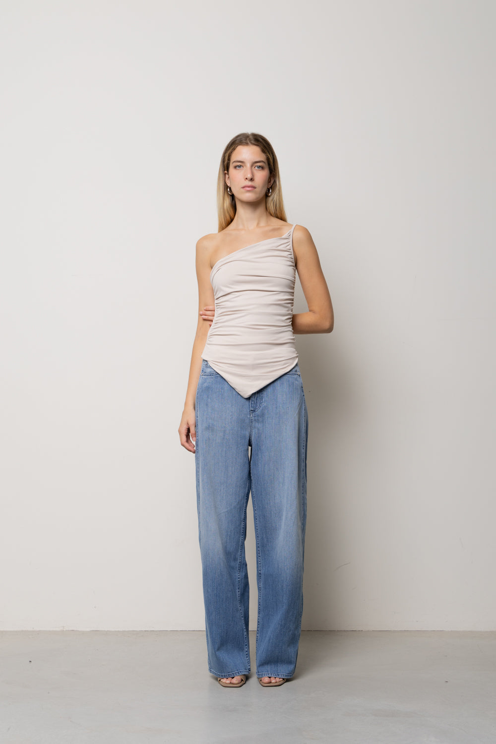 Jeans wide leg vita regolare Kaos Denim