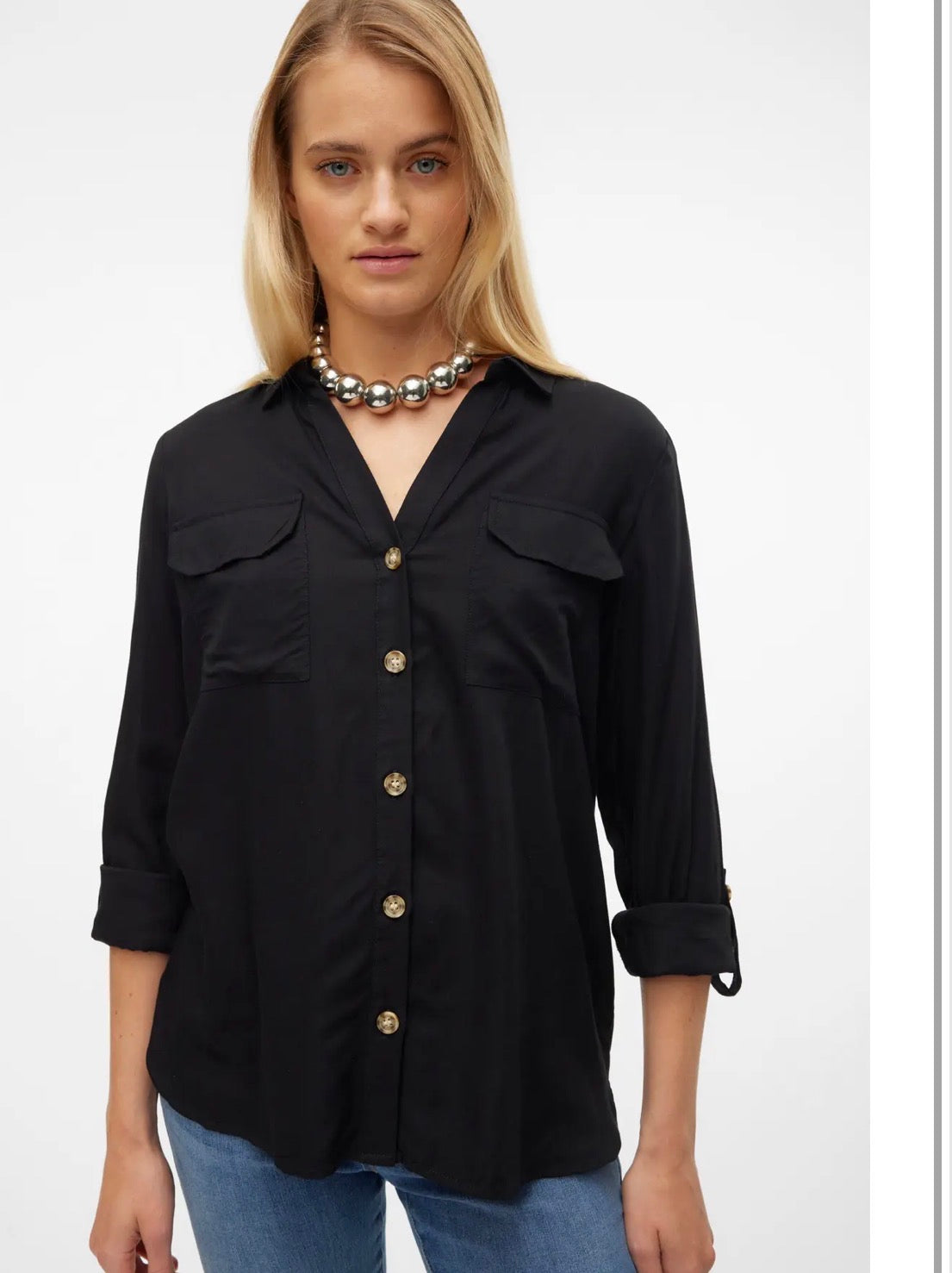 Camicia bumpy con polsini regolabili Vero Moda