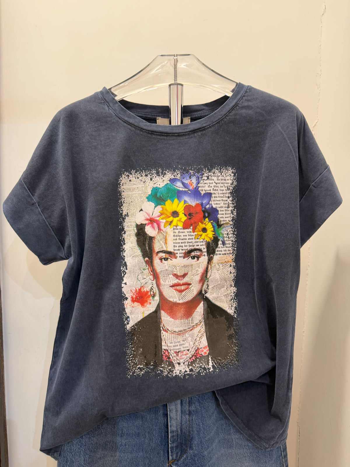 T-shirt con stampa in cotone “Frida Black ” Emisphere
