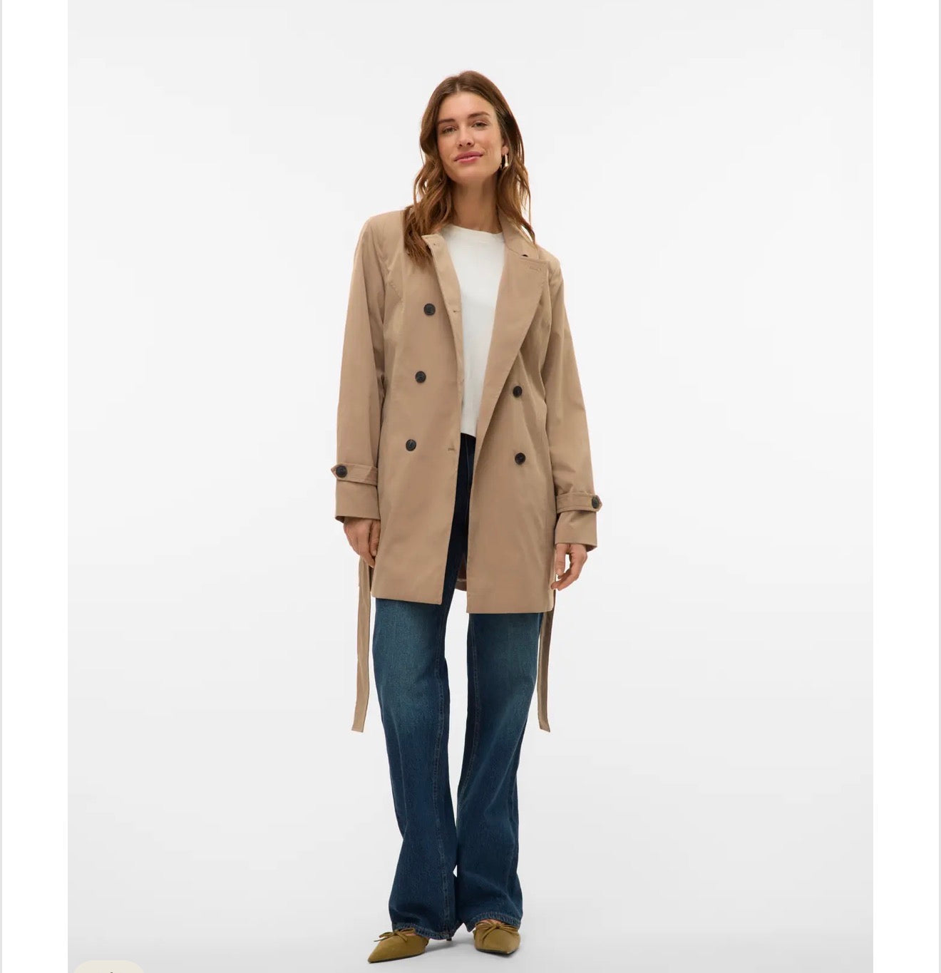 Trench doppiopetto con cintura Vero Moda