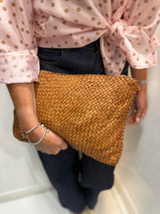 Pochette intrecciata con manico e tracolla Emisphere