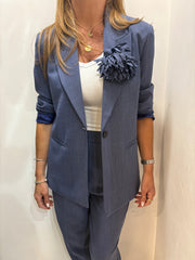 Giacca blazer con fiore applicato Imperial
