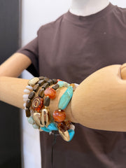 Bracciale etnico con corno Emisphere
