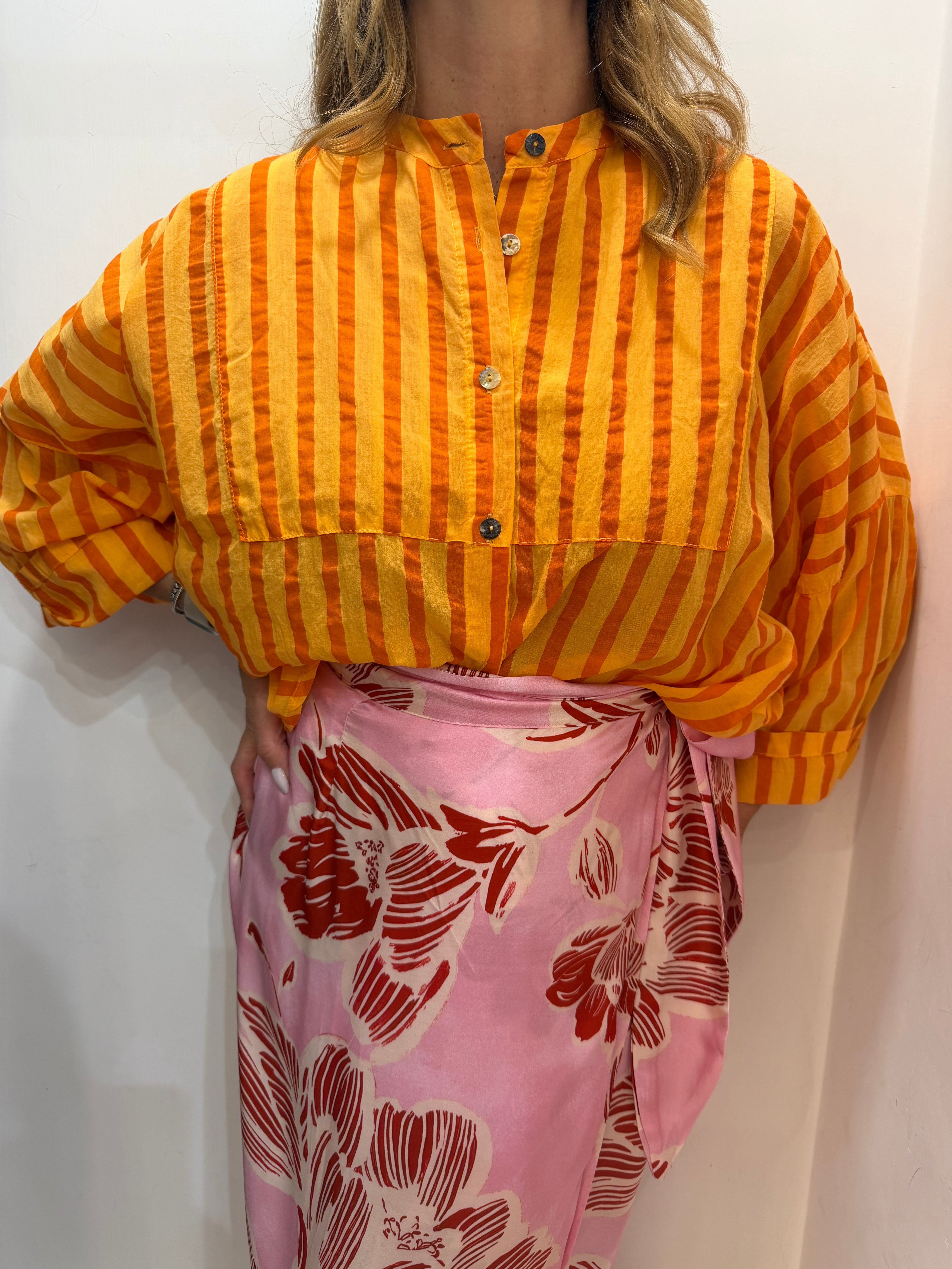 Camicia collo alla coreana modello serafino Emisphere