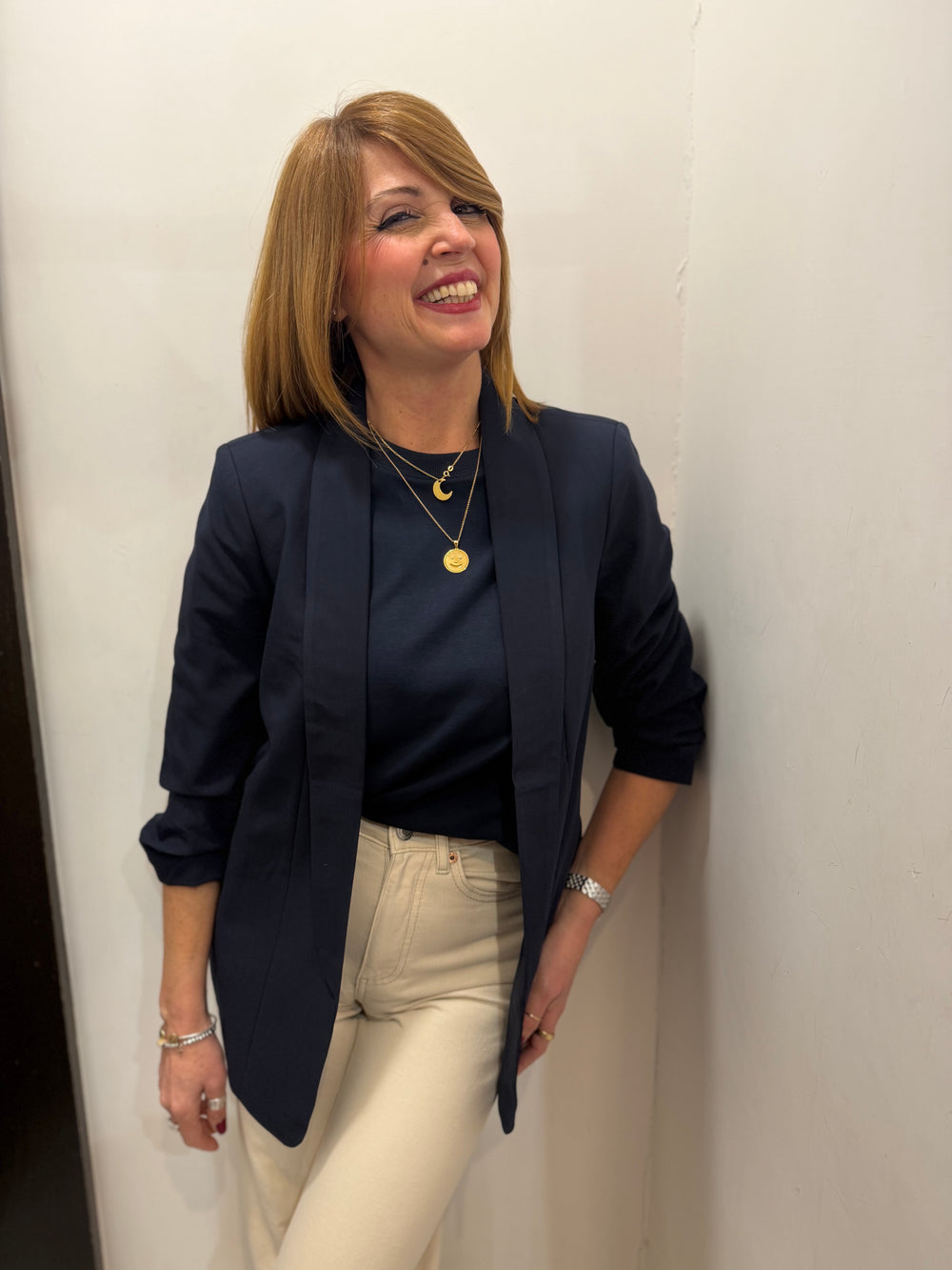 Blazer con manica arricciata Pieces