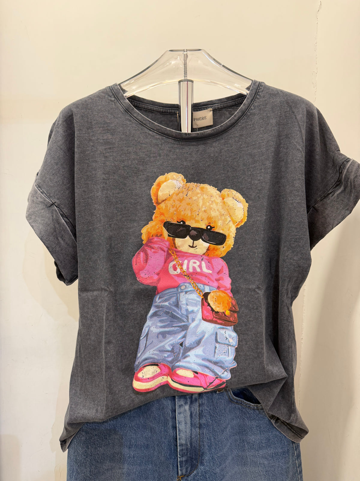 T-shirt con stampa in cotone “Ted Girl ” Emisphere