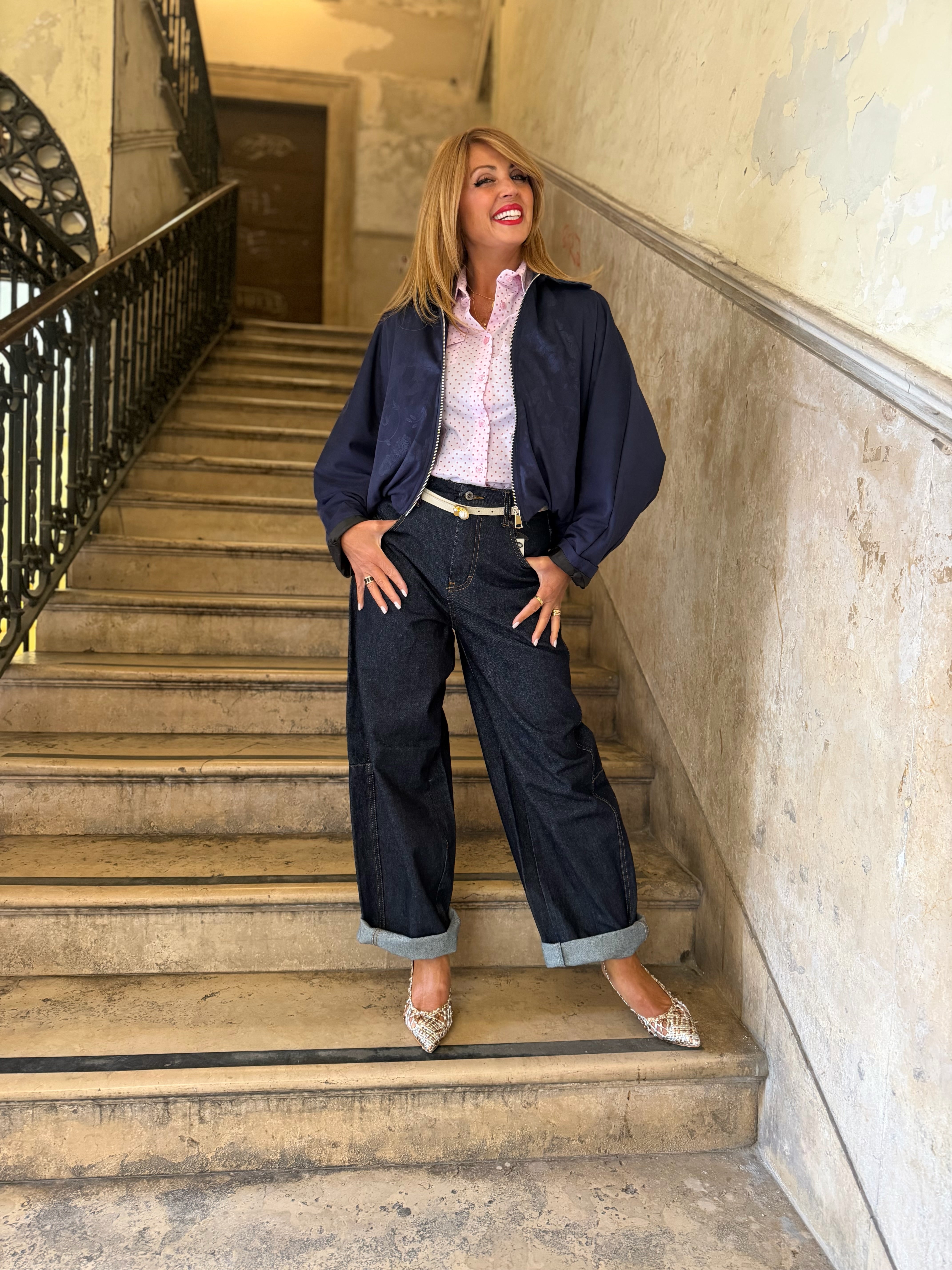 Bomber in suede in rilievo fantasia fiorata Emisphere