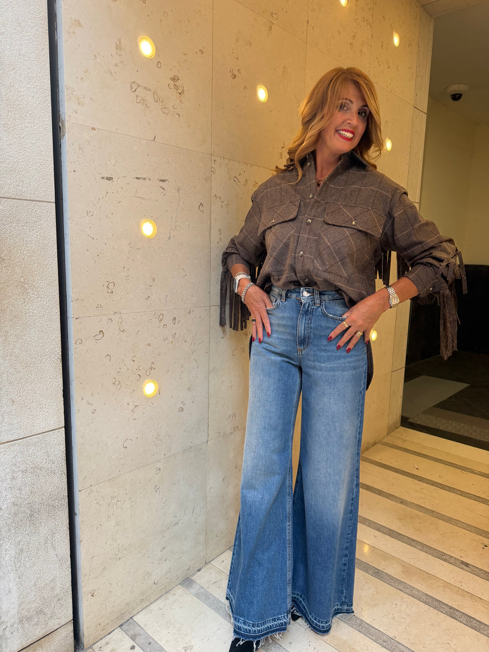 Camicia in lana con frange Icona