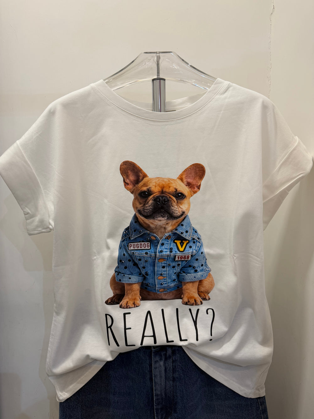 T-shirt con stampa in cotone “Pugdog” Emisphere