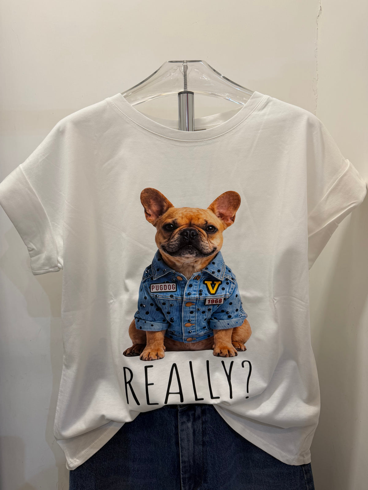 T-shirt con stampa in cotone “Pugdog” Emisphere