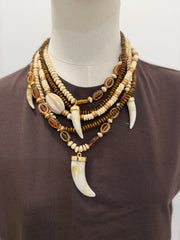 Collana etnica con corno Emisphere