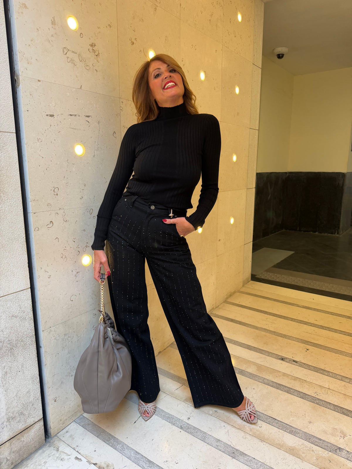 Jeans con strass black Kaos Denim