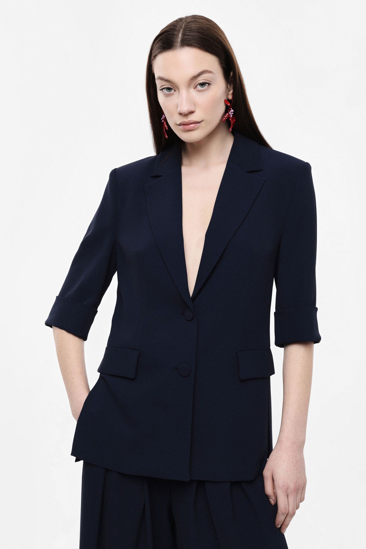 Blazer monopetto maniche corte spacchi laterali Imperial