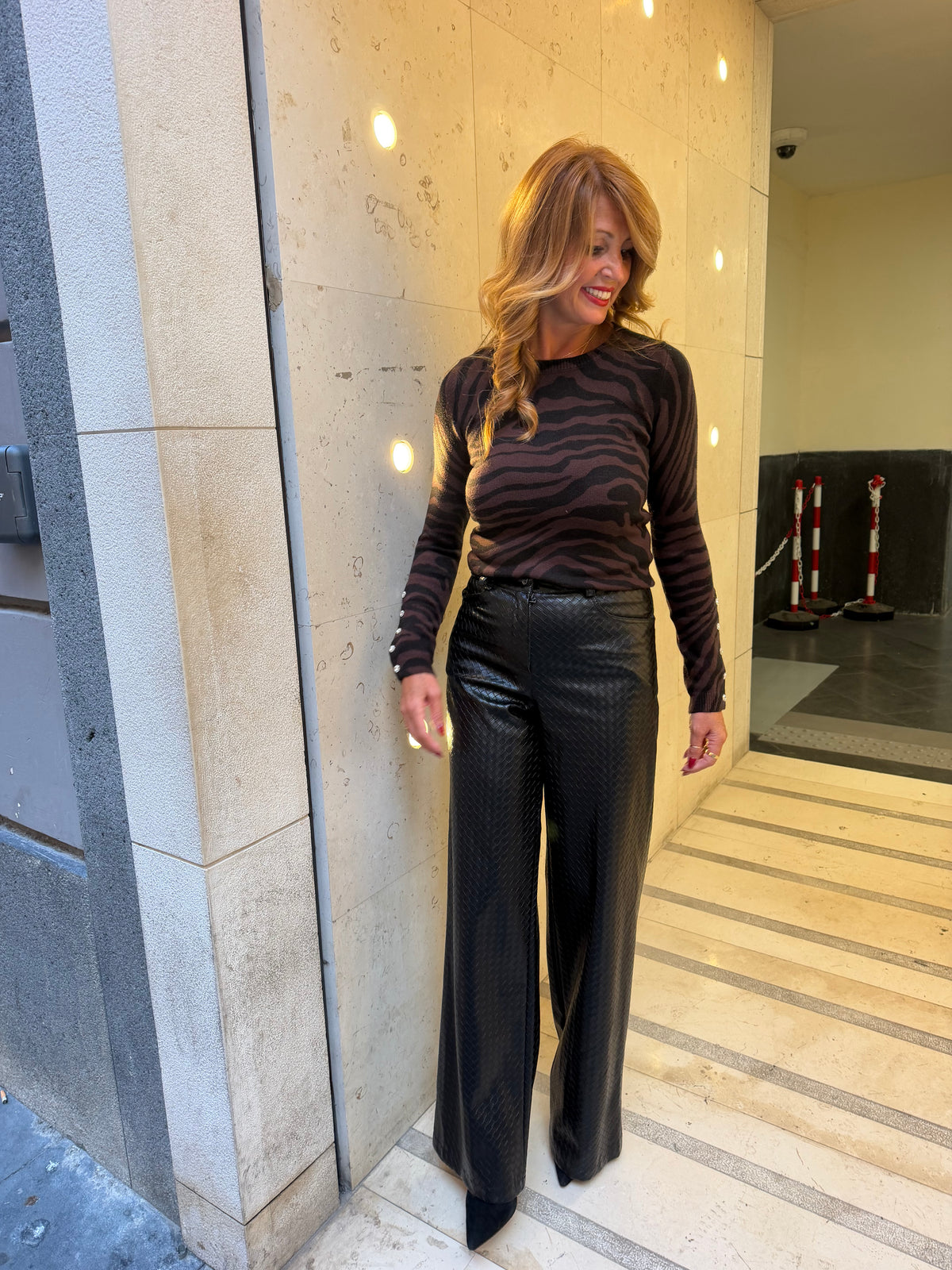 Pantalone effetto intrecciato Kaos Jeans