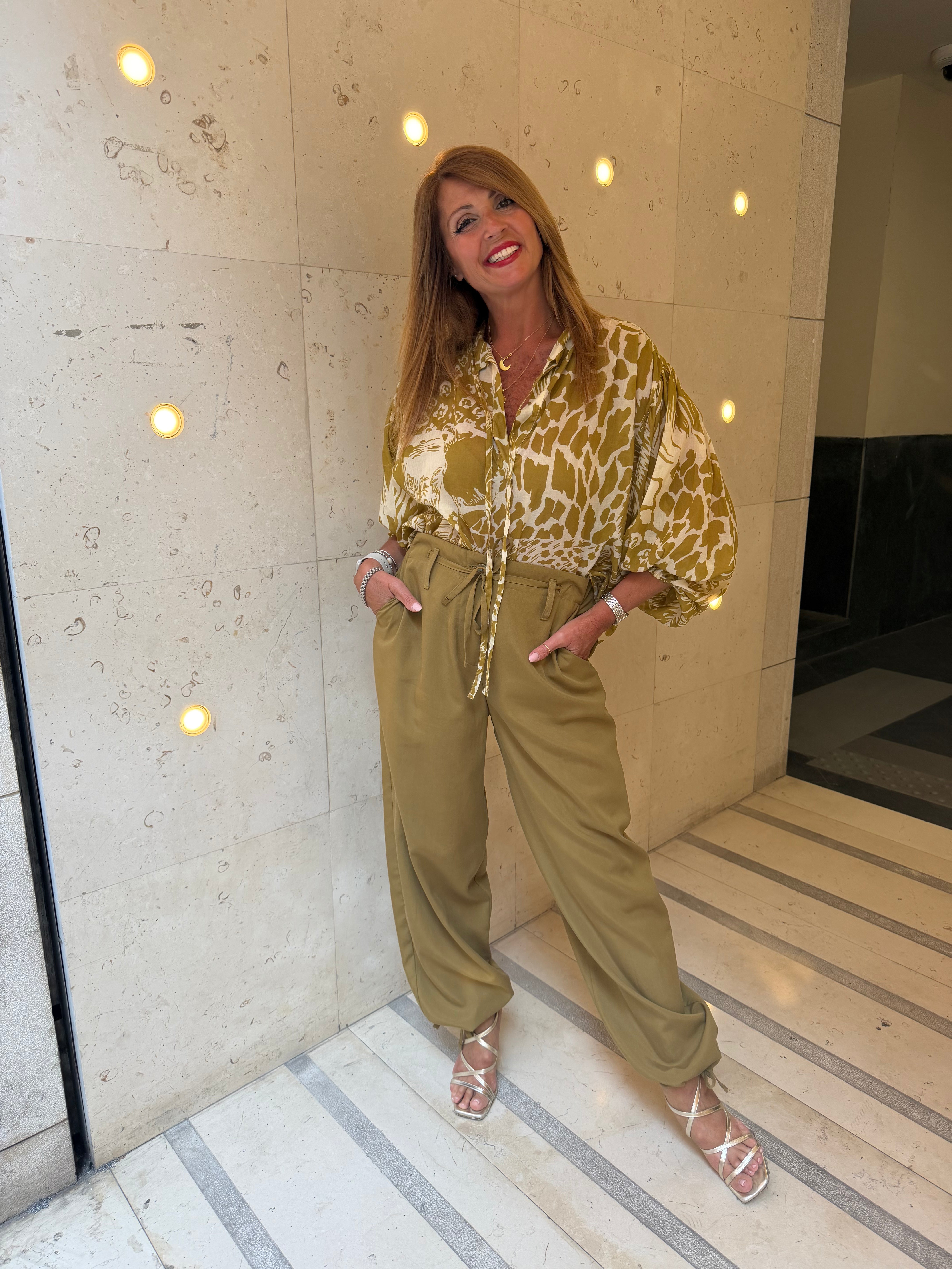 Pantalone con laccio alla caviglia Kaos Jeans