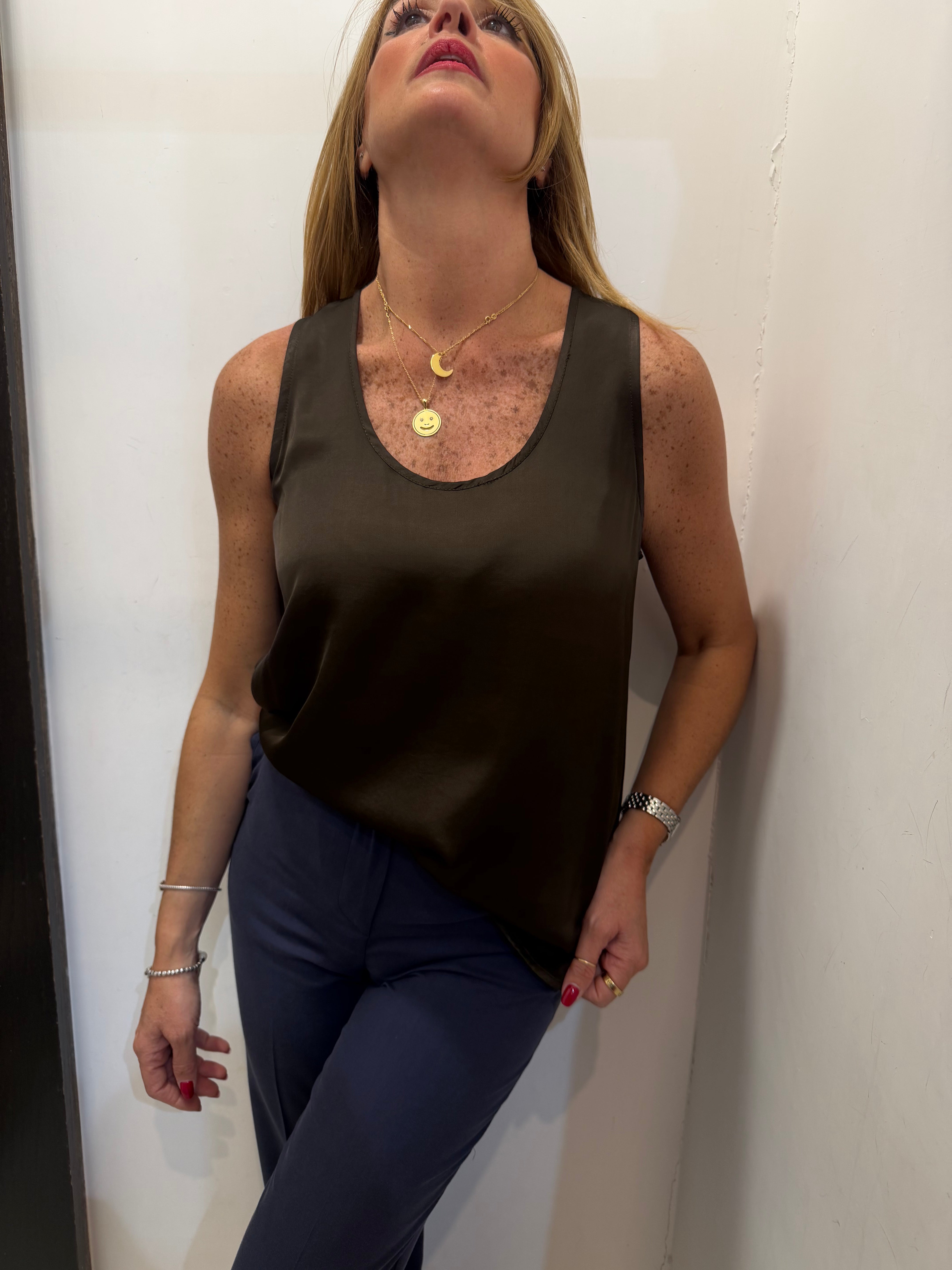 Canotta effetto satin Kaos Jeans