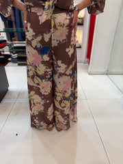 Pantalone Wide-leg in chiffon stampato Hanita