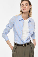Camicia a righe con colletto classico e bottoni Imperial