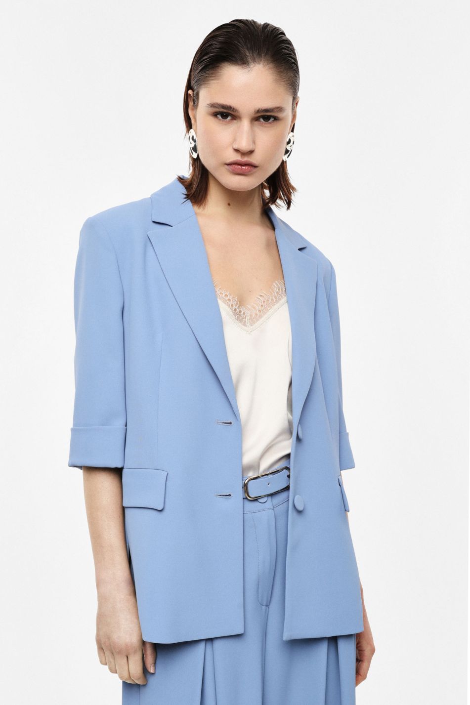 Blazer monopetto maniche corte spacchi laterali Imperial