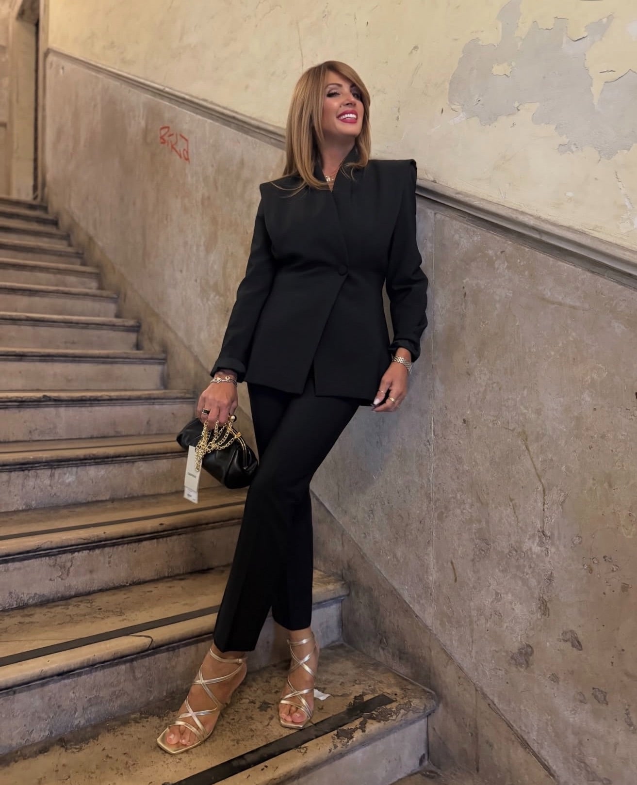 Blazer monopetto con spalle strutturate e chiusura a bottone Imperial