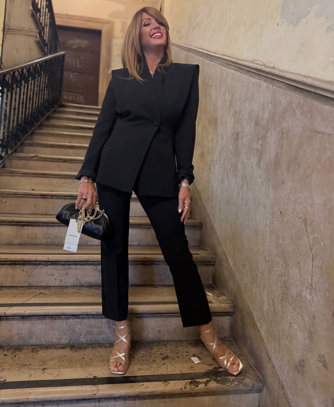 Blazer monopetto con spalle strutturate e chiusura a bottone Imperial