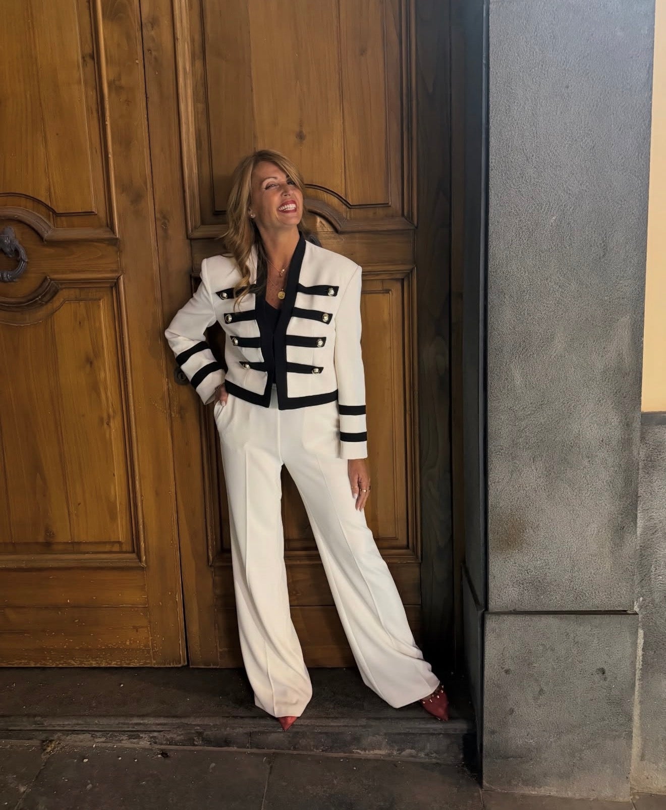 Pantaloni palazzo a vita alta con gamba ampia Imperial