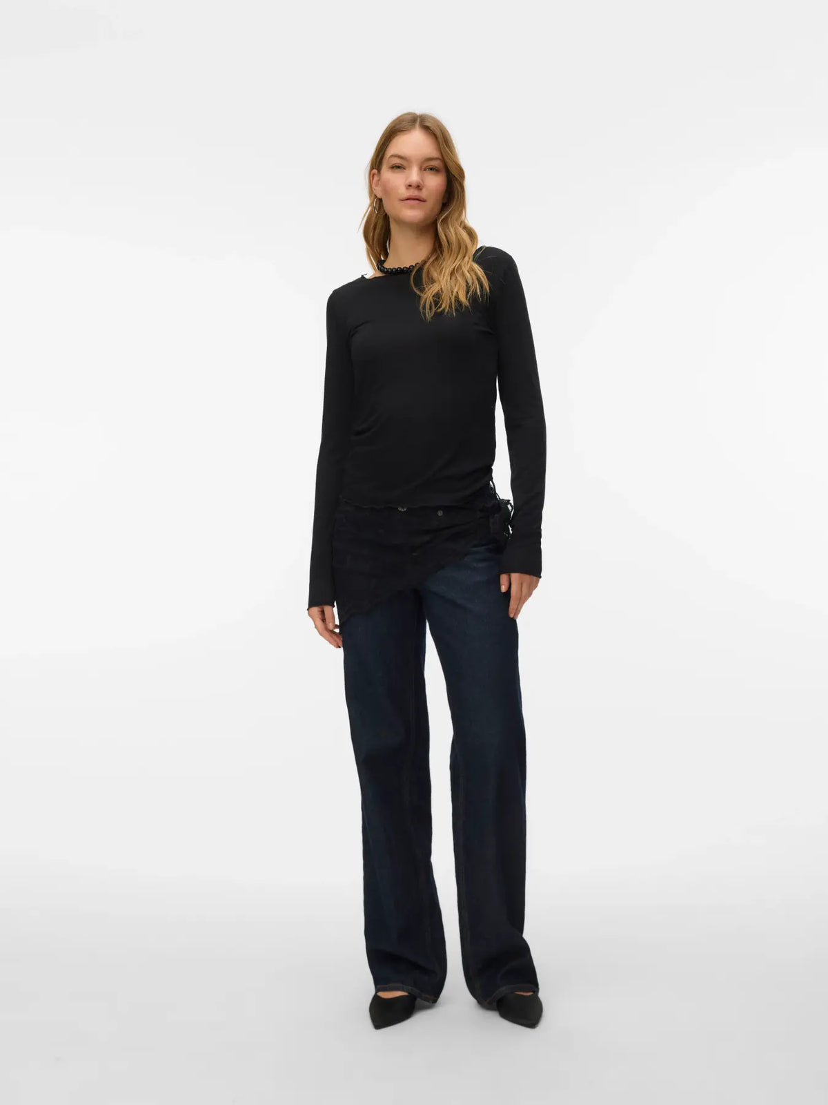 Maglia aderente con scollo a barca Vero Moda