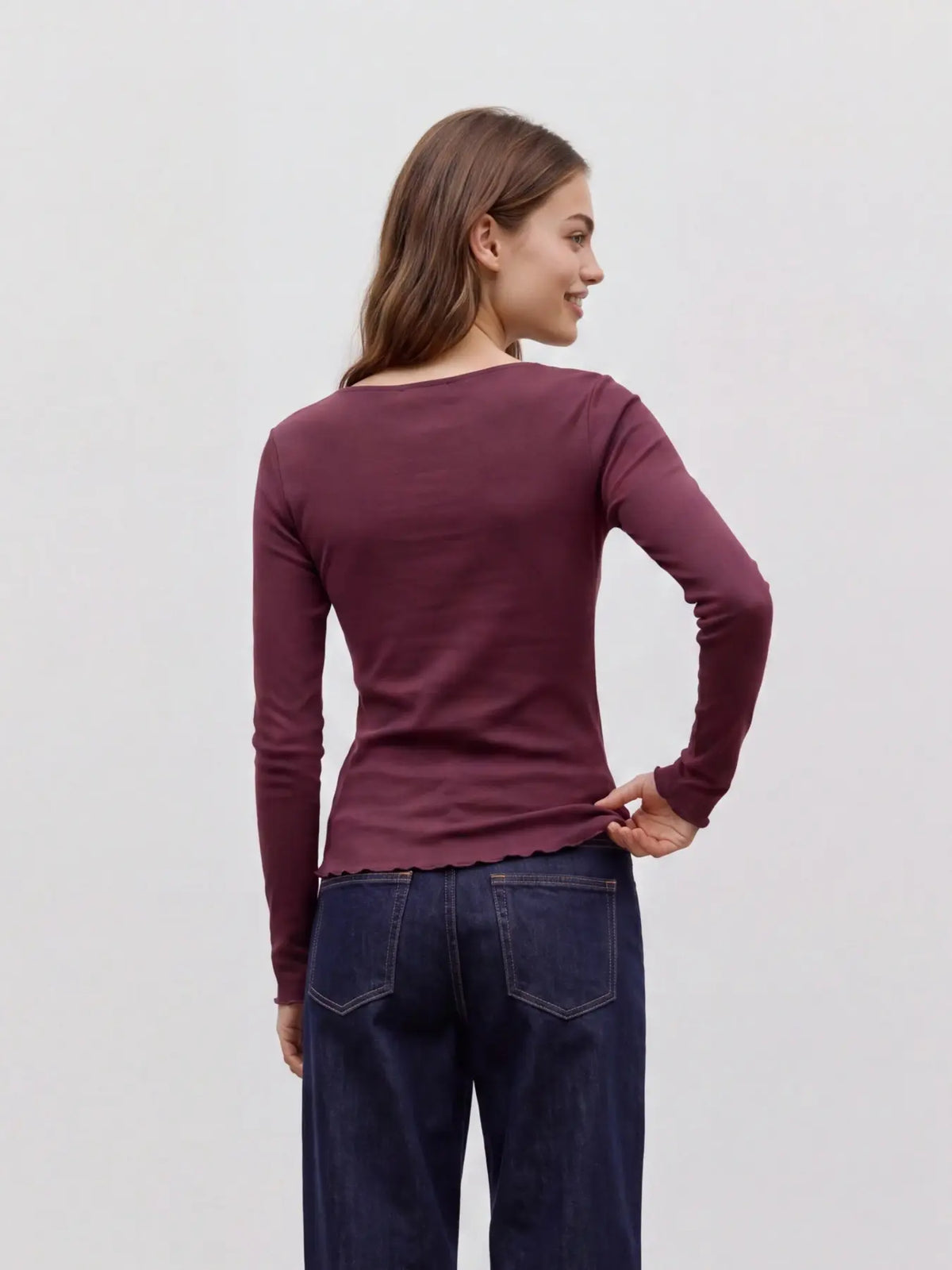 Maglia aderente con scollo a barca Vero Moda