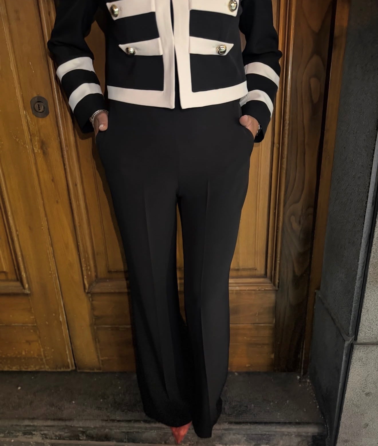 Pantaloni palazzo a vita alta con gamba ampia Imperial